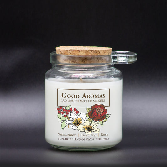 Luxury Scented Candle - Sandalwood, Frangipani & Rose