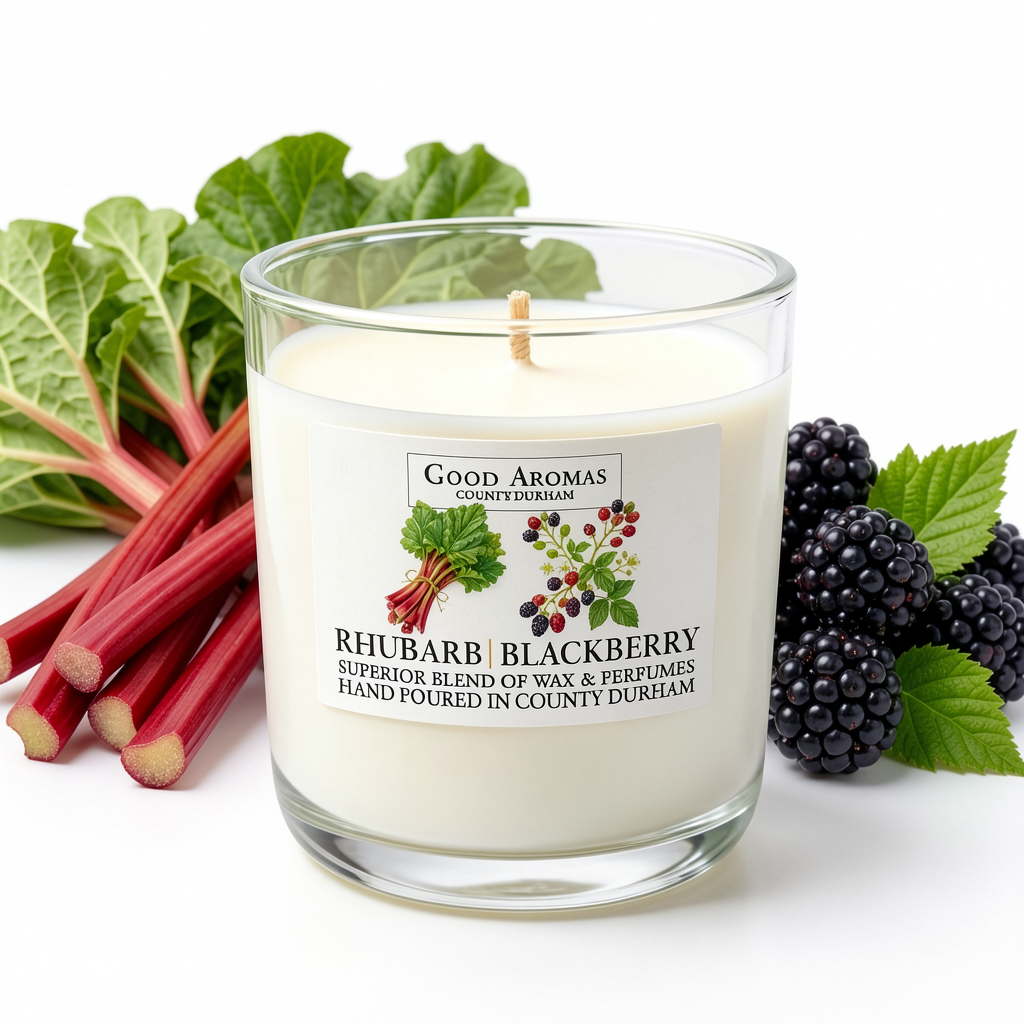 Luxury Scented Candle - Rhubarb & Blackberry