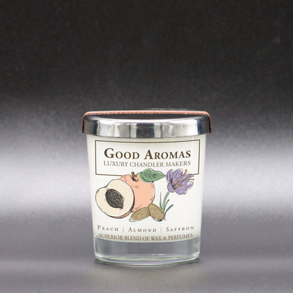 Luxury Scented Candle - Peach, Almond & Saffron