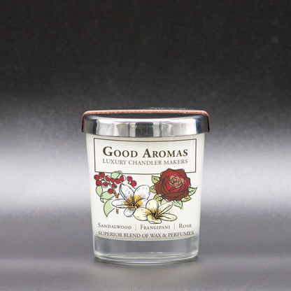 Luxury Scented Candle - Sandalwood, Frangipani & Rose